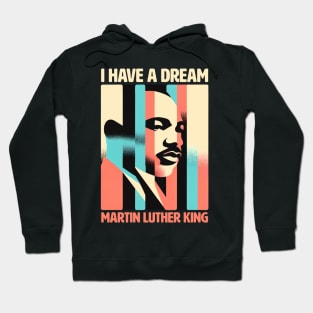 Vision of a Dream MLK Inspirational Portrait Design Dream Legacy Graphics Hoodie